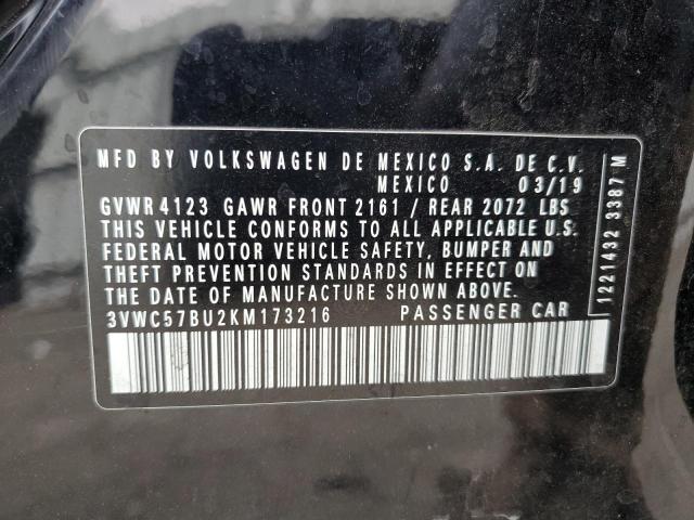 Photo 11 VIN: 3VWC57BU2KM173216 - VOLKSWAGEN JETTA S 