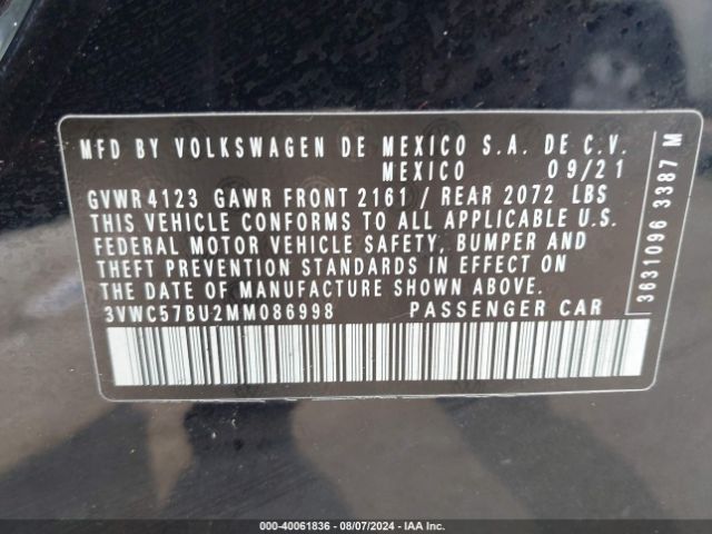 Photo 8 VIN: 3VWC57BU2MM086998 - VOLKSWAGEN JETTA 