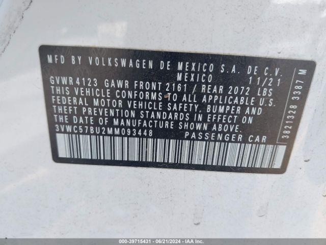 Photo 8 VIN: 3VWC57BU2MM093448 - VOLKSWAGEN JETTA 