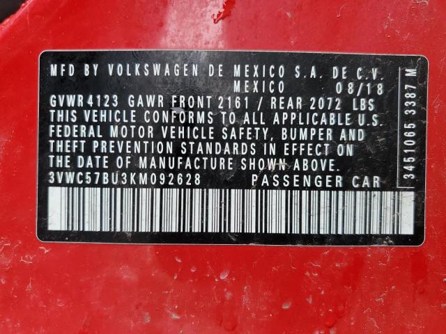 Photo 11 VIN: 3VWC57BU3KM092628 - VOLKSWAGEN JETTA 