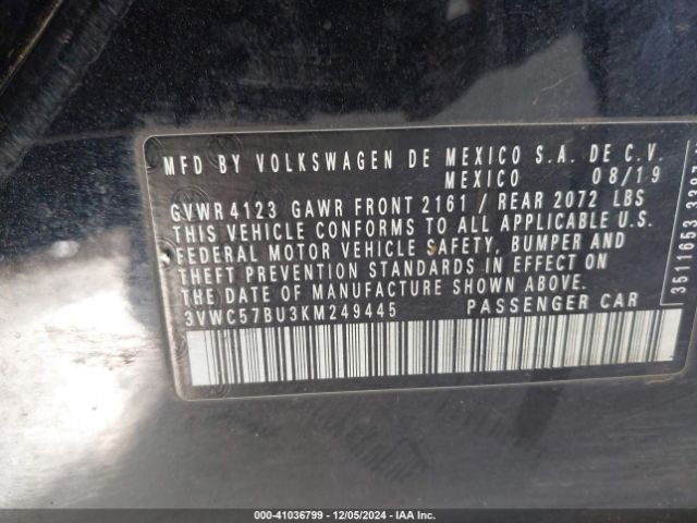 Photo 8 VIN: 3VWC57BU3KM249445 - VOLKSWAGEN JETTA 