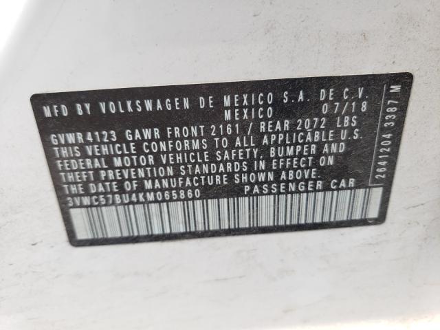 Photo 9 VIN: 3VWC57BU4KM065860 - VOLKSWAGEN JETTA S 