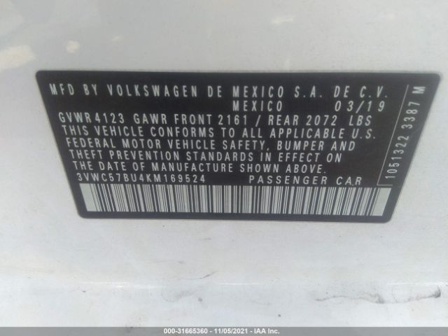 Photo 8 VIN: 3VWC57BU4KM169524 - VOLKSWAGEN JETTA 