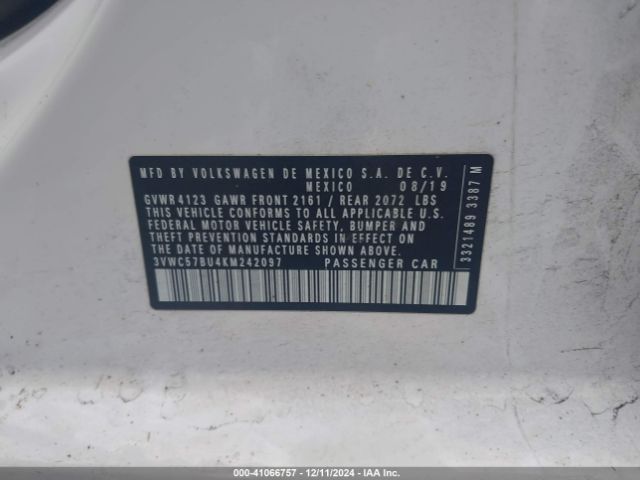 Photo 8 VIN: 3VWC57BU4KM242097 - VOLKSWAGEN JETTA 