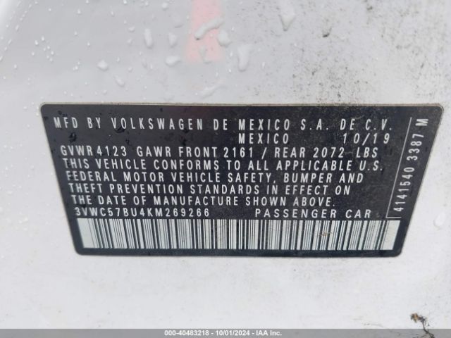 Photo 8 VIN: 3VWC57BU4KM269266 - VOLKSWAGEN JETTA 