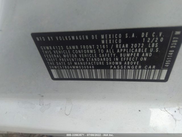 Photo 8 VIN: 3VWC57BU4MM030948 - VOLKSWAGEN JETTA 