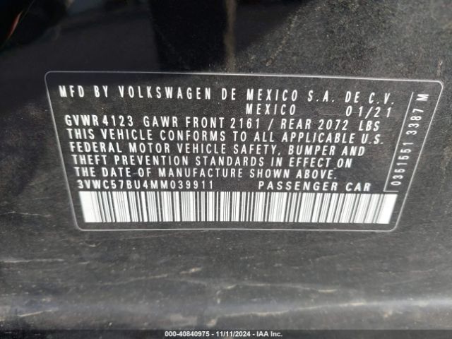 Photo 8 VIN: 3VWC57BU4MM039911 - VOLKSWAGEN JETTA 