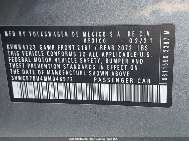 Photo 8 VIN: 3VWC57BU4MM046972 - VOLKSWAGEN JETTA 