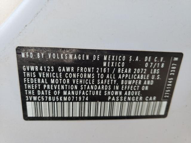 Photo 9 VIN: 3VWC57BU5KM071974 - VOLKSWAGEN JETTA S 