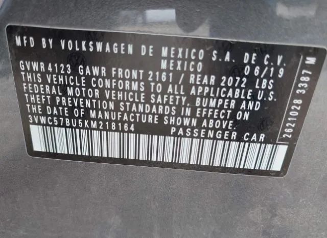 Photo 8 VIN: 3VWC57BU5KM218164 - VOLKSWAGEN JETTA 