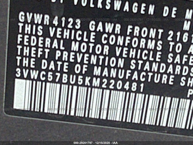 Photo 8 VIN: 3VWC57BU5KM220481 - VOLKSWAGEN JETTA 