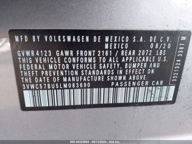 Photo 8 VIN: 3VWC57BU5LM083690 - VOLKSWAGEN JETTA 