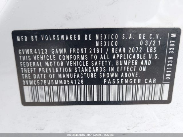 Photo 8 VIN: 3VWC57BU5MM054126 - VOLKSWAGEN JETTA 