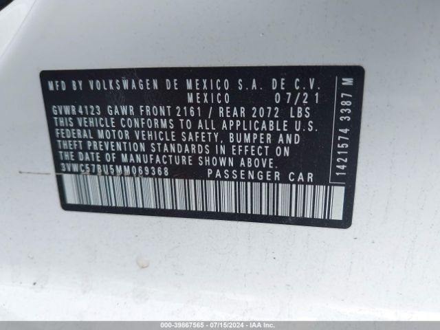 Photo 8 VIN: 3VWC57BU5MM069368 - VOLKSWAGEN JETTA 