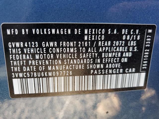 Photo 11 VIN: 3VWC57BU6KM097726 - VOLKSWAGEN JETTA S 