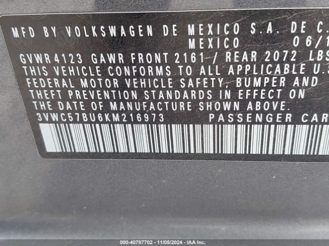 Photo 8 VIN: 3VWC57BU6KM216973 - VOLKSWAGEN JETTA 