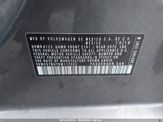 Photo 8 VIN: 3VWC57BU7KM117322 - VOLKSWAGEN JETTA 