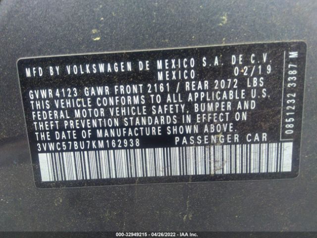 Photo 8 VIN: 3VWC57BU7KM162938 - VOLKSWAGEN JETTA 