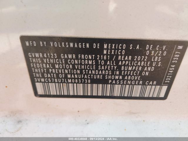 Photo 8 VIN: 3VWC57BU7LM083738 - VOLKSWAGEN JETTA 