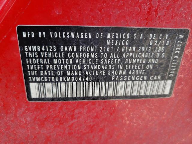 Photo 11 VIN: 3VWC57BU8KM004740 - VOLKSWAGEN JETTA S 