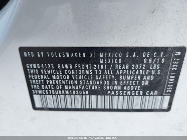 Photo 8 VIN: 3VWC57BU8KM103056 - VOLKSWAGEN JETTA 