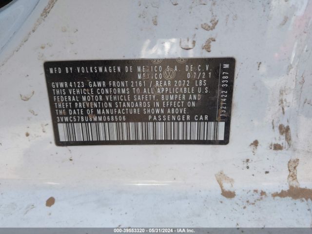 Photo 8 VIN: 3VWC57BU8MM068506 - VOLKSWAGEN JETTA 