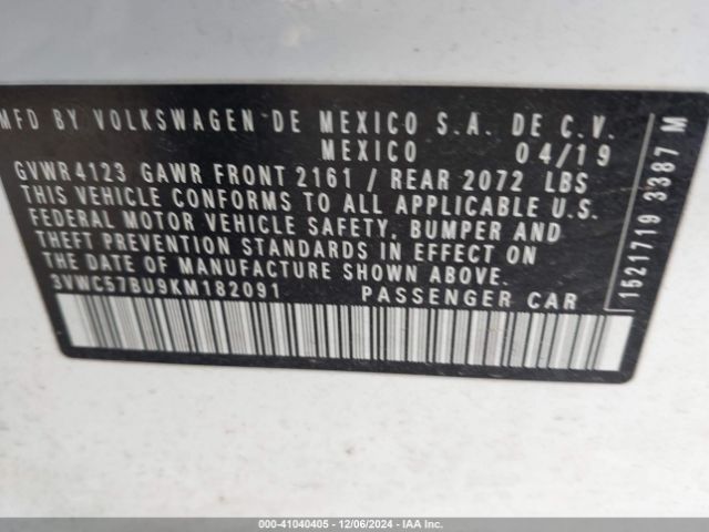 Photo 8 VIN: 3VWC57BU9KM182091 - VOLKSWAGEN JETTA 