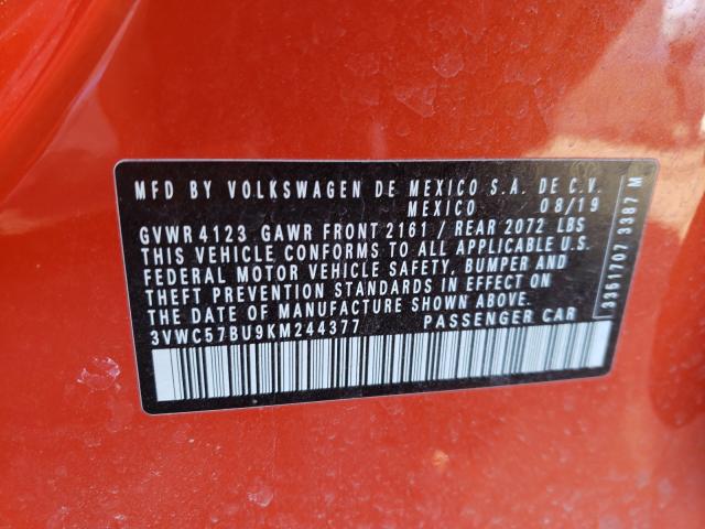 Photo 9 VIN: 3VWC57BU9KM244377 - VOLKSWAGEN JETTA S 