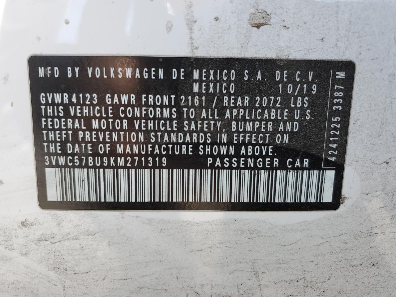 Photo 11 VIN: 3VWC57BU9KM271319 - VOLKSWAGEN JETTA 