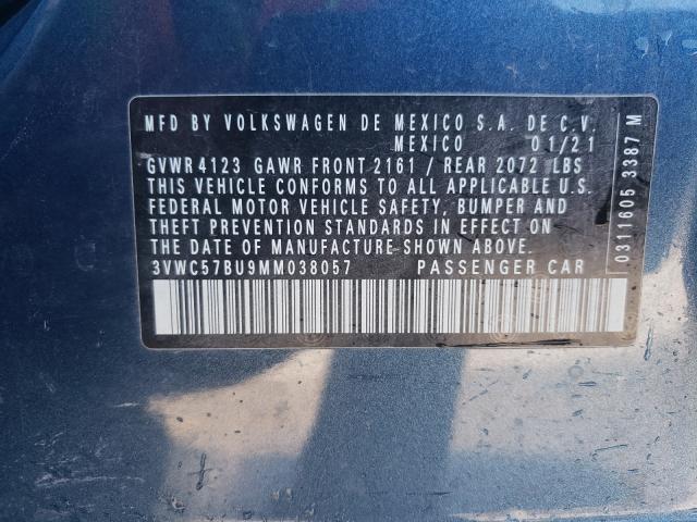 Photo 9 VIN: 3VWC57BU9MM038057 - VOLKSWAGEN JETTA S 