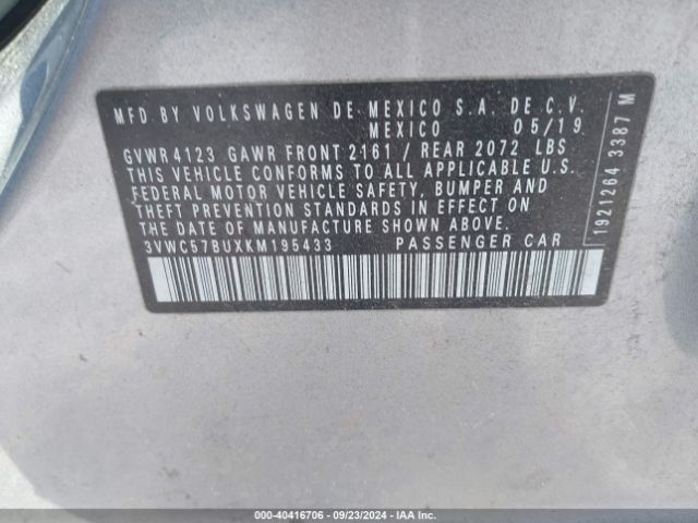 Photo 8 VIN: 3VWC57BUXKM195433 - VOLKSWAGEN JETTA 