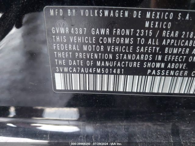 Photo 8 VIN: 3VWCA7AU4FM501481 - VOLKSWAGEN GOLF 