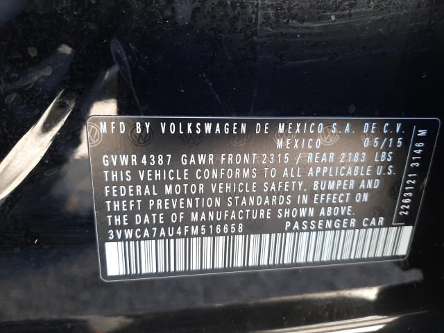 Photo 9 VIN: 3VWCA7AU4FM516658 - VOLKSWAGEN GOLF 