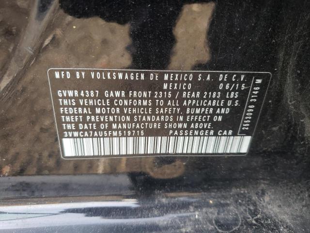 Photo 11 VIN: 3VWCA7AU5FM519715 - VOLKSWAGEN GOLF 