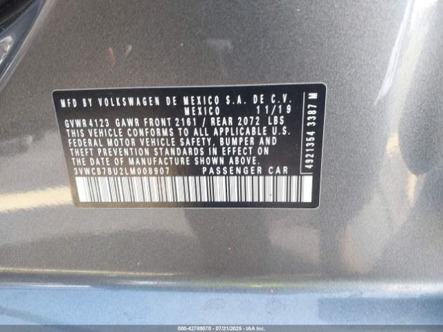 Photo 8 VIN: 3VWCB7BU2LM008907 - VOLKSWAGEN JETTA 