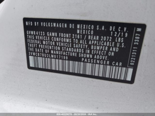 Photo 8 VIN: 3VWCB7BU2LM017199 - VOLKSWAGEN JETTA 