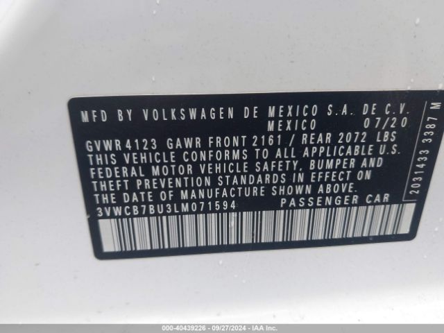 Photo 8 VIN: 3VWCB7BU3LM071594 - VOLKSWAGEN JETTA 