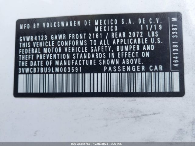 Photo 8 VIN: 3VWCB7BU9LM003591 - VOLKSWAGEN JETTA 