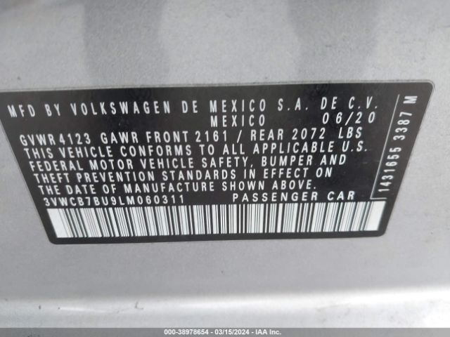 Photo 8 VIN: 3VWCB7BU9LM060311 - VOLKSWAGEN JETTA 