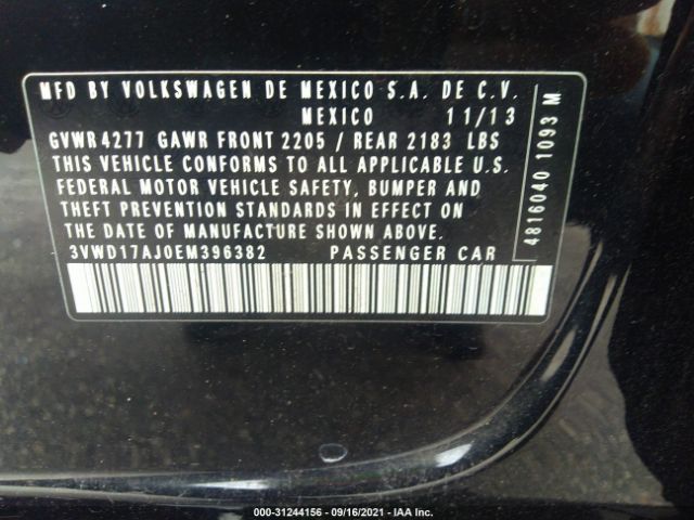 Photo 8 VIN: 3VWD17AJ0EM396382 - VOLKSWAGEN JETTA SEDAN 