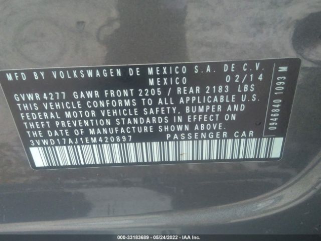 Photo 8 VIN: 3VWD17AJ1EM420897 - VOLKSWAGEN JETTA SEDAN 