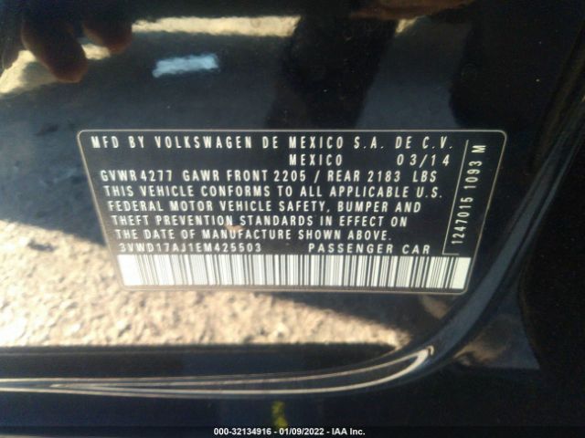 Photo 8 VIN: 3VWD17AJ1EM425503 - VOLKSWAGEN JETTA SEDAN 