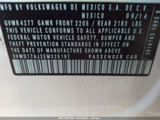 Photo 8 VIN: 3VWD17AJ2EM325197 - VOLKSWAGEN JETTA SEDAN 