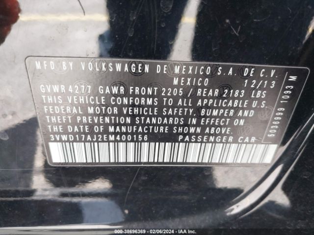 Photo 8 VIN: 3VWD17AJ2EM400156 - VOLKSWAGEN JETTA 