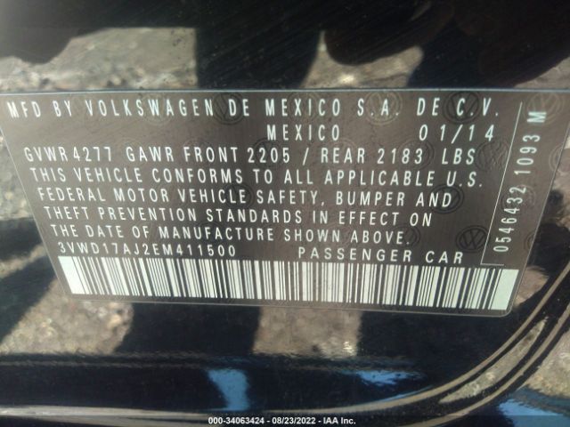 Photo 8 VIN: 3VWD17AJ2EM411500 - VOLKSWAGEN JETTA SEDAN 