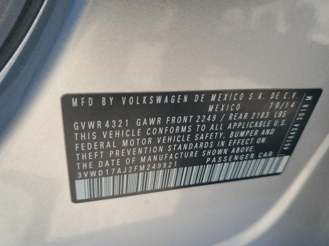 Photo 11 VIN: 3VWD17AJ2FM249921 - VOLKSWAGEN JETTA SE 