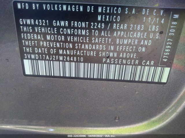 Photo 8 VIN: 3VWD17AJ2FM264810 - VOLKSWAGEN JETTA SEDAN 