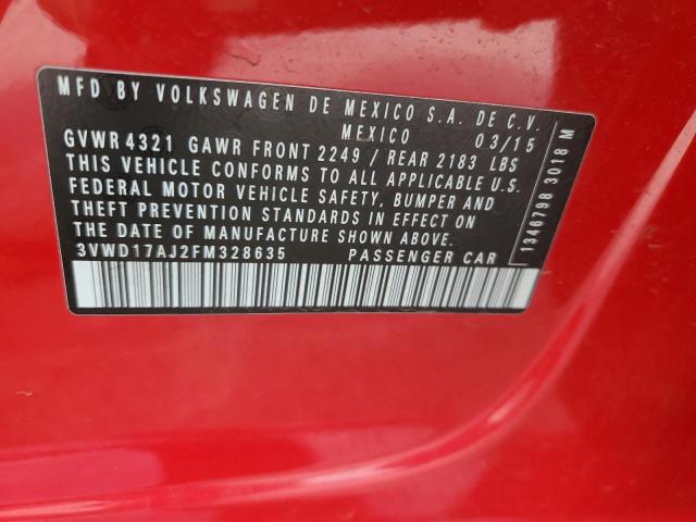 Photo 11 VIN: 3VWD17AJ2FM328635 - VOLKSWAGEN JETTA 