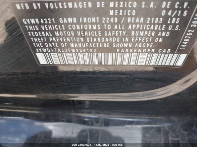 Photo 8 VIN: 3VWD17AJ2FM334192 - VOLKSWAGEN JETTA 