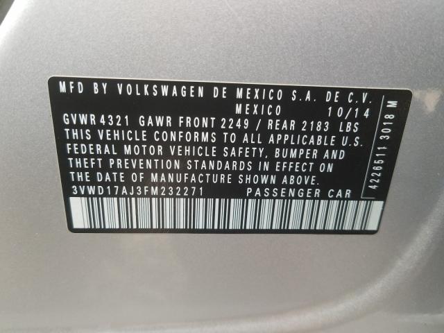 Photo 9 VIN: 3VWD17AJ3FM232271 - VOLKSWAGEN JETTA SE 